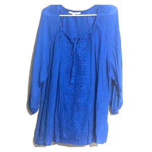 ROYAL BLUE BLOUSE